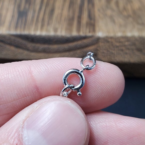 18 Inch Sterling Silver Large Smokey Quartz Gem Pendant Necklace - Picture 7 of 9